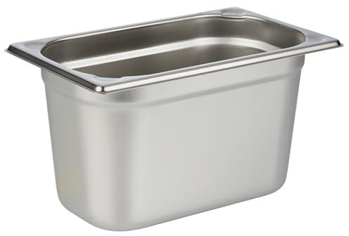 APS 81406 Recipiente GN 1/4, acero inoxidable Recipiente Gastronorm, dimensiones 265 x 160 mm/altura 155 mm/volumen 4,0 litros