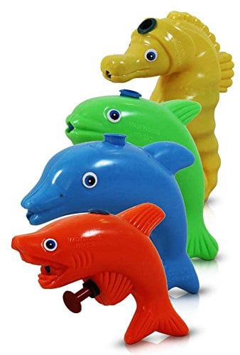 12 x HC-Handel 910627 Wasserpistole Meerestier 9,5 cm verschiedene Tiere und Farben