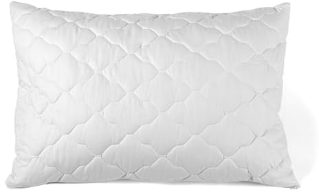 Softsan Mikrofaser Kissen Bio Hygienic, allergikergeeignet Kopfkissen mit Bio Baumwoll-Bezug, gesteppt, waschbar