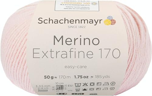 Schachenmayr Merino Extrafine 170 9807551-00035 puderrrosa Handstrickgarn, Schurwolle