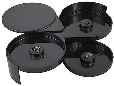 Winco Margarita Verre à cocktail Salt and Sugar Glass Rimmer Noir Taille M