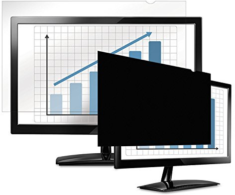 Fellowes PrivaScreen Anti Glare Black Privacy Filter & Screen Protector For Monitor/Computer/Apple iMac, 27 Inches 16:9 Widescreen - Easy Attach & Removal With Quick Reveal Tabs