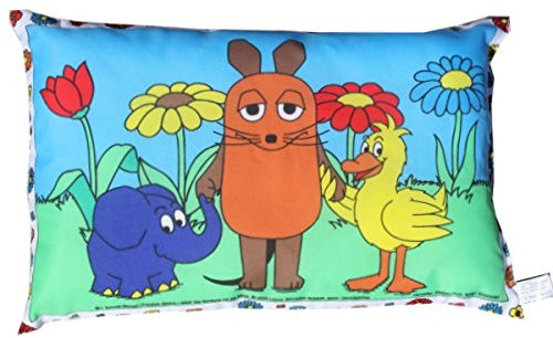 Unbekannt Kinder Kissen Maus mit Freunden im Garten Fan Deko Artikel beide ca. 28 x 40 cm.