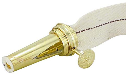 Brenner 6''' mit Docht, Messing, ohne Galerie, Gewindedurchmesser unten 25 mm, Oben 24,5 mm, für Petroleumlampen und Öllampen