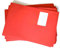 umschlag-discount 100 Fenster-Briefumschläge, Rot, Intensivrot, C4 = 324 x 229 mm, mit Abziehstreifen