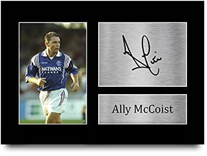 HWC Trading Ally McCoist Gift Signed A4 Printed Autograph Rangers Gifts Print Photo Picture Display