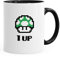 Kaffee-Tasse Geburtstag Retro Pixel-Pilz 1-Up-Pilz Level-Up Gaming Konsole 90er MoonWorks® schwarz unisize