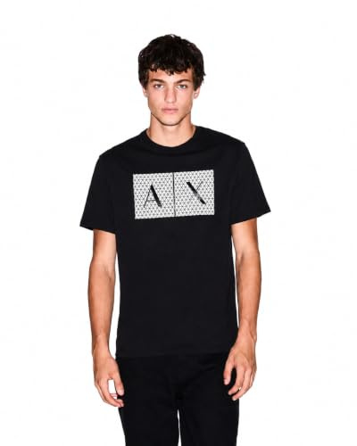 Armani Exchange Herren Crew Quited Logo Tee T-Shirt