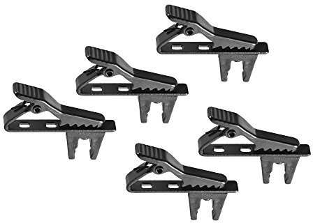 Andoer EY-J06A 5pcs 5mm Wired Lapel Mic Microphone Tie Clip