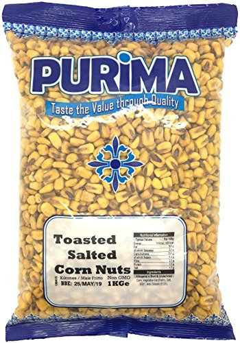 Toasted Corn 1kg – Original Salt Flavour - Roasted Salted Corn Nuts Kernels - Premium Fresh Crispy Crunchy Authentic Spanish Savoury Snack – Ready to Eat - Bulk Bag – Vegan Plant Based Snacks PURIMA