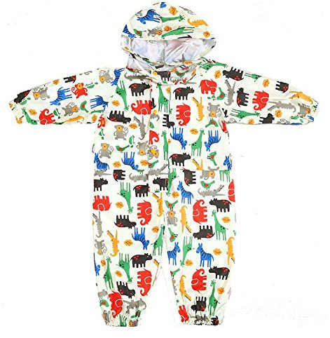 mama stadt Tuta Impermeabile per Bambini, Completo Antipioggia Tuta Pioggia Bambino Bambina Cappotto Antipioggia Tuta Integrale Impermeabile, Giallo/S (1-3 anni)