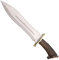 Muela Cuchillo PODENQUERO-S hoja de acero MoVa de 26 cm y empuñadura de roseta de ciervo para Caza, Pesca, Supervivencia y Bushcraft Realizado en Ciudad Real + Portabotellas de regalo