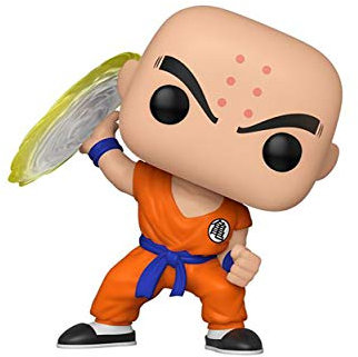 Funko Pop! Animation: Dragon Ball Z - Krillin with Destructo Disc Dragonball - Figura de Vinilo Coleccionable - Idea de Regalo- Mercancia Oficial - Juguetes para Niños y Adultos - Anime Fans