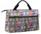 Kosmetiktasche für Damen, niedlicher Druck, 14 Taschen, erweiterbar, Make-up-Organizer, Geldbörse mit Griffen, Eule, groß, Mediun