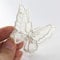 SUNMOVE 10pcs Embroidery Butterfly Sew Iron On Patch Badge Wedding Bridal Dress Embroidered Applique Sewing Craft DIY (White, 1.96 x 1.96inch)