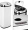 Dihl Rectangle 50L Stainless Steel Auto Sensor Kitchen Waste Dust Bin Automatic Motor White