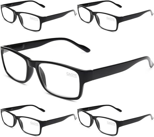 Gaoye 5 pack Lesebrillen Sehhilfe Augenoptik Brille Lesehilfe für Damen Herren von 3,00