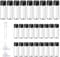 LUCKNIGHT 24 PCS 5ml Small Glass Bottles, Empty Sample Vials, Essential Oil Bottle, for Essential Oil, Massage, with Screw Cap, Bonus 2 Pcs Mini Funnels