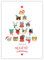1 lustige Katzen Weihnachtsbaum Weihnachtskarte: I wish U meow christmas • Klappkarten Set mit Umschlag zu Weihnachten, Neujahr für Familie, Freunde, Firmen Kollegen