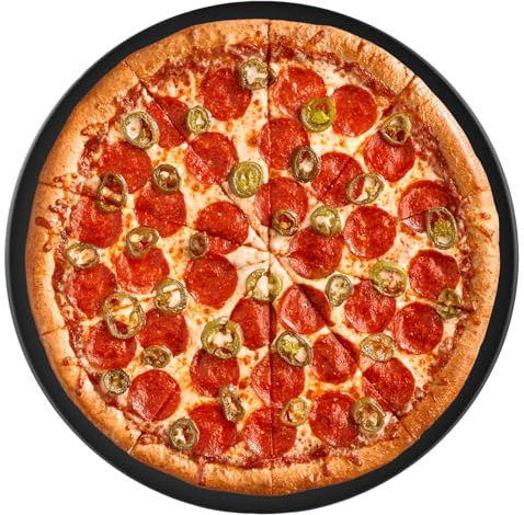 Onlyfire Round Pizza Grilling Stone for Oven, BBQ and Grill - 15” Non-Stick Black Ceramic Baking Stone for Pies, Pastry Bread, Calzone - Home Kitchen Accessories