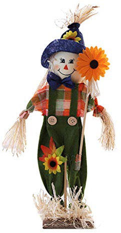 GUMEI Vogelscheuche Ornamente Stehende Strohpuppe Desktop Layout Home Halloween Dekoration