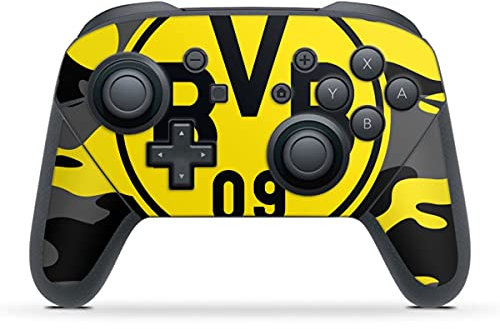 DeinDesign Skin kompatibel mit Nintendo Switch Pro Controller Folie Sticker BVB Borussia Dortmund Fanartikel
