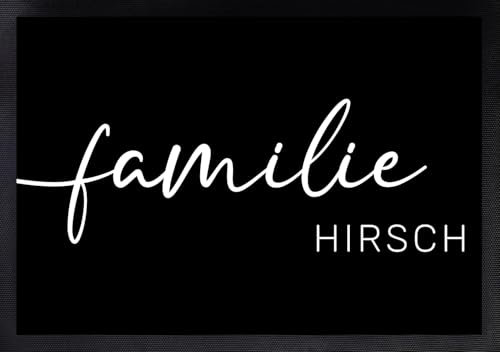 Personalisierte Fußmatte für Familie und Paare | Heimathafen | Herzdesign (Familie #5)