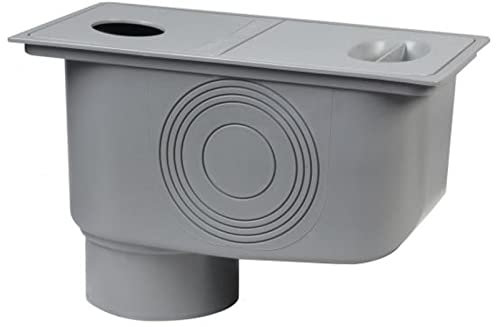 Bielbet Scarico pioggia per grondaia, scarico per grondaia, 50-110, Ø grigio