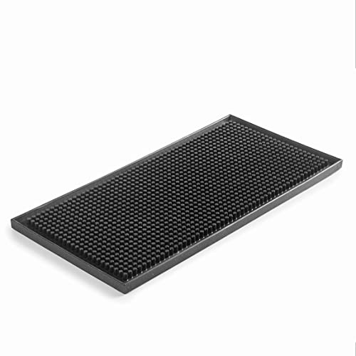 Lacor - 62627 - Teppich oder Barläufer aus 100% rutschfestem Thermoplast-Gummi, um Trocken von Cocktails oder Getränken zu vermeiden, BPA-frei, Maße 30 x 15 x 1,8 cm, Schwarz | Langlebiges Profi-Utensil; entwickelt für optimale Leistung und schnelle, unkomplizierte Reinigung in der Spülmaschine
