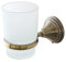 Inbagno Porta spazzolino da Denti a Muro, in Vetro Satinato Finitura Bronzo, Include Kit per Fissaggio Serie Iris