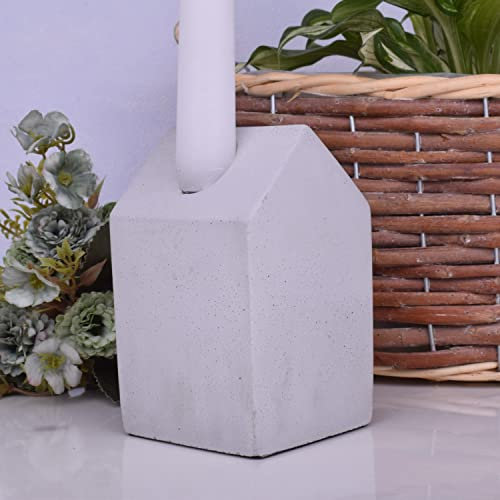 Design Deko Großes Haus aus Beton 12,5cm grau Reagenzglas Wohnzimmer Fenster Küche Kerze Blume Tisch