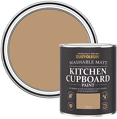 Rust-Oleum Brown Kitchen Cupboard Paint in Matt Finish - Fired Clay 750ML