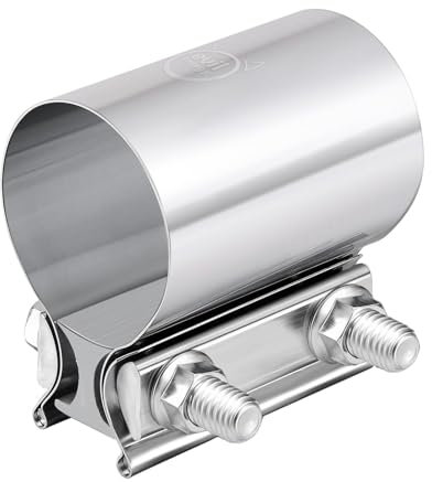 EVIL ENERGY 2.0 Inch Exhaust Clamp,Butt Joint Band Clamp Sleeve Coupler Stainless Steel 4PCS