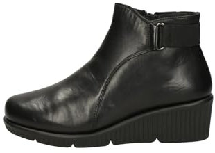 Valleverde Tronchetto Donna VS10413 in Pelle Nero Modello Casual. Una Calzatura Comoda Adatta per Tutte Le Occasioni. Autunno-Inverno 2022. EU 36