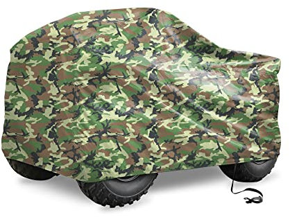 A ABSOPRO Quad ATV Abdeckplane Wasserdicht für 4 Räder 190T Tarnung 145 * 85 * 98cm