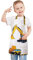 Wernnsai Kids Aprons for Boys - Truck Toddler Apron with Pocket, Adjustable Strap - Art Smock for Kids Paint Apron (Extra Small, 2-5 Years)