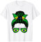 Brasilien Kostüm Brasilianische Flagge Messy Bun Brasilien Für Damen Herren T-Shirt