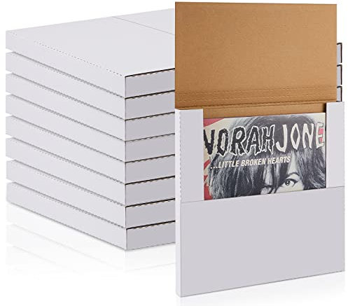 Tatuo 30 Pieces Vinyl Record Mailers 12.5 x 12.5 x 1 Record Mailers Vinyl Lp Shipping Boxes Cardboard Album Boxes for Packaging Moving Storage