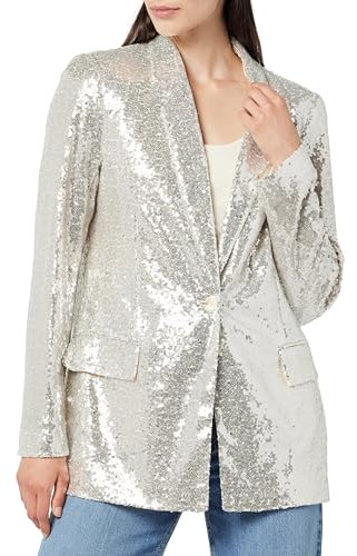 The Drop Blazer für Damen, Blake Lang, Silberne Pailletten, L
