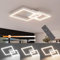 Klighten Deckenlampe Dimmbar LED Deckenleuchte 35W mit Fernbedienung, Wohnzimmerlampe aus Aluminium Modern Deckenbeleuchtung für Schlafzimmer Küche Wohnzimmer Flur, 36 x 36 cm, 3000K-6000K, Weiß