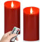 Biyanuo Flammenlose batteriebetriebene LED Kerzen 3D Wick with10key Taste Fernbedienung 24-Stunden Timer elektrische flackernde Säule echtes Wachs, Hochzeit, Party, Weihnachten und Wohndekoration