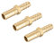 TA-VIGOR Lot de 3 raccords cannelés droits en laiton de 10 mm à 8 mm, raccords droits pour eau, gaz, huile, bateau, tuyau d'air
