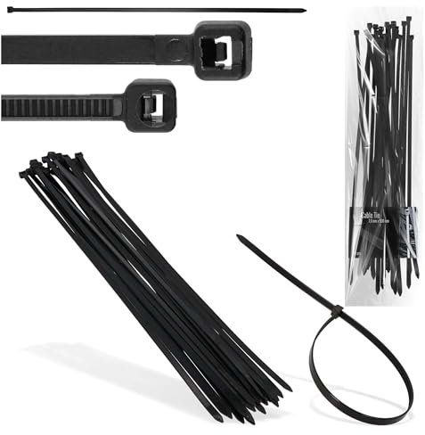 20x Fascette Plastica Cablaggio 7,6 x 500 mm Fermacavi Universali Elettricista Nylon Cavi Stringicavo Casa Ufficio Garage Officina Giardino Autobloccanti Resistenti Raggi UV