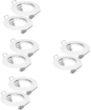 DOITOOL 8 Stk Einbauleuchten Clips Ringverkleidung Für Dosenlichter Metallreflektor Mit Ring Kann Abdeckungen Beleuchten Eingelassene Lichtabdeckung Eisen Herr16 Eingebettet Weißer Rahmen