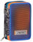 Seven Federmäppchen, Mäppchen, Mehrfarbig, Federtasche für Schreibwaren, Etui mit Stiften, Kugelschreiber, & mehr, 3 Fächer, Mädchen & Jungen, Schule - Grundschule, blau orange