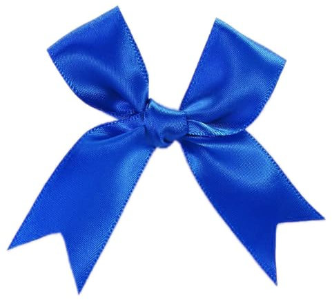 100 Stk 8.5x8.5cm Satinband Schleifen,Satin Band Deko Schleifen Fertigschleife Geschenkschleifen für DIY Handwerk Hochzeit Weihnachten Valentinstag Deko Karte Herstellung von Verzierungen,Königsblau