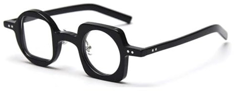 EYPKPL Brillengestelle, Acetat-Brillengestelle, kreative asymmetrische Brillengestelle, Unisex, mit Linsen, Brillen, perfekte Dekoration