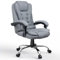 rattantree Ergonomischer Bürostuhl, Schreibtischstuhl, PC Computerstuhl mit Gepolsterter Armlehne und Weiche Kopfstütze, Rückenlehne, Neigungsfunktion, Höhenverstellbar, Chefsessel, Grauer Stoff