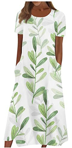 Kleid Damen Elegant Abendkleid Damen Kleider Elegant Lässig Wickelkleid Elegant Cocktailkleid Damen Kleider Elegant Festlich Maxikleid Abschlusskleid Knielang Elegant Kleid（2-Green,XL）