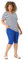 Roman Originals Knee Length Shorts for Women UK - Ladies Cropped Capri Stretch Bengaline Pants Crop Trousers Summer Legging Lounge Essentials Elasticated Casual Clothes - Midnight Blue Plus - Size 20